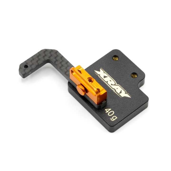 306195 Xray Alu Fully Adj. Battery Holder + Weight For Shorty Batteries