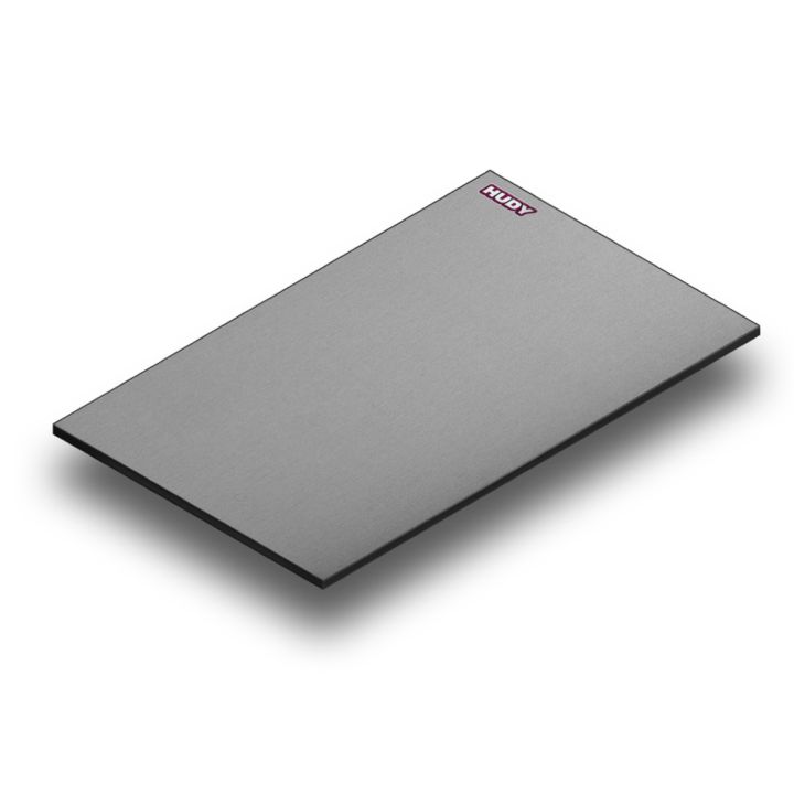 Hudy Flat Set-Up Board 1/8 On-Road - Lightweight - Sliver Grey