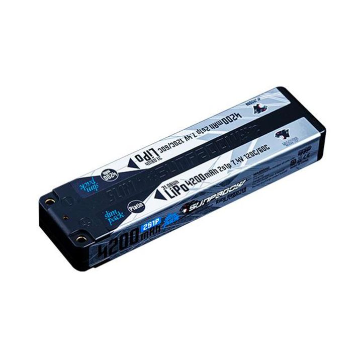 Sunpadow 7,4V 2S 4200mAh 120C/60C Ultra Narrow LCG LiPo Battery