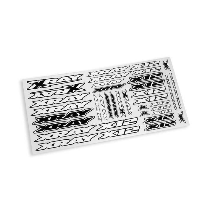 397370 Xray X12 Sticker For Body - White - V2