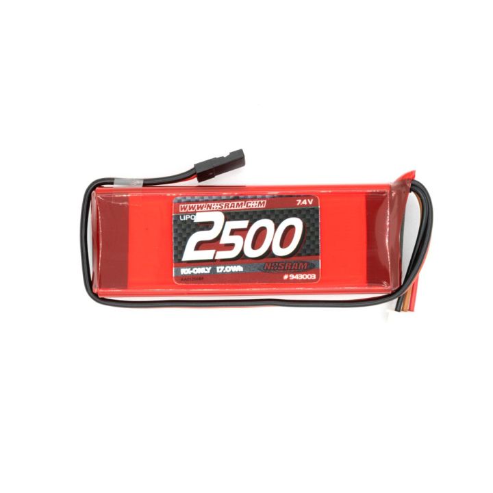 Nosram LiPo 2500mAh RX-Pack 2/3A Straight Futaba 7PX TX - 7.4V