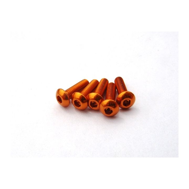 69637 Hiro Seiko M3x10 Orange Alloy Hex Socket Button Head Screw Hiro Seiko - 1