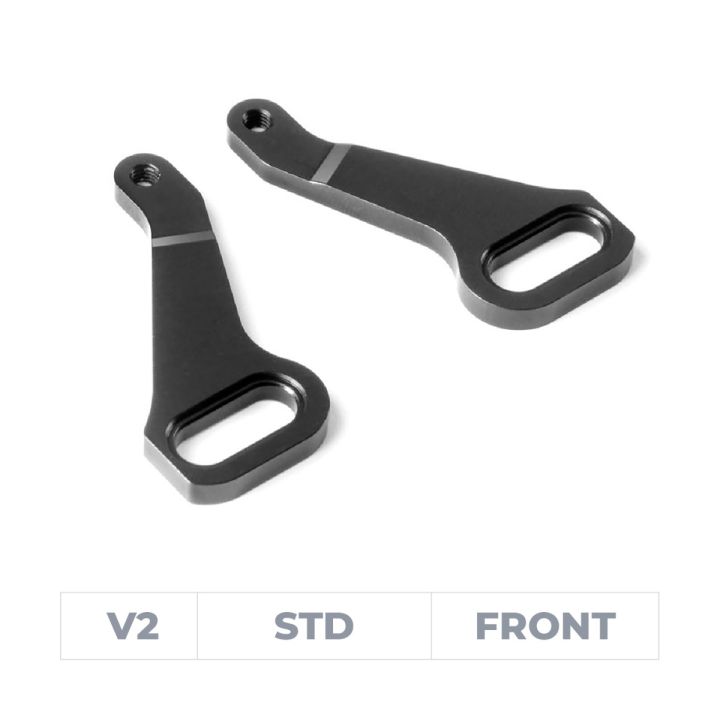 302392 Xray X4 Alu Front Steering Plate - Swiss 7075 T6 (2)