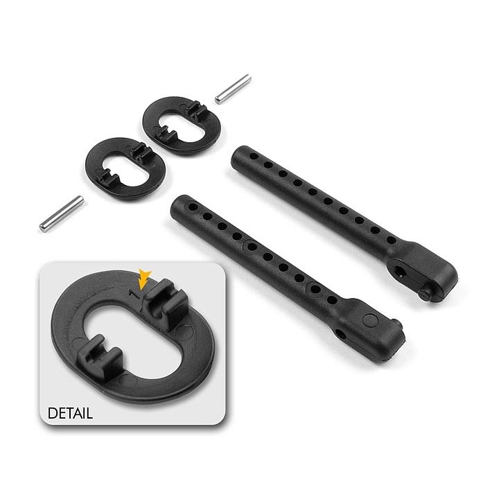 301333 Xray Rear Body Mount Set +1Mm Height Xray - 1