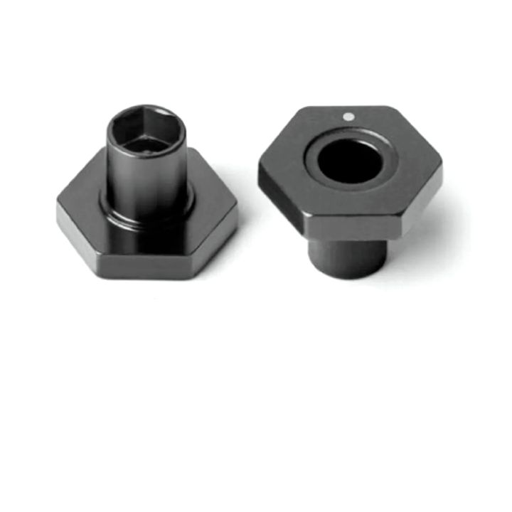 305359 Xray X4 Alu Wheel Hub - Spring Clip - Offset +0.5mm - Swiss 7075 T6 (2)