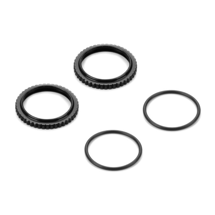308047 Xray Xlp2 Alu Shock Adjustable Nut - Black (2)