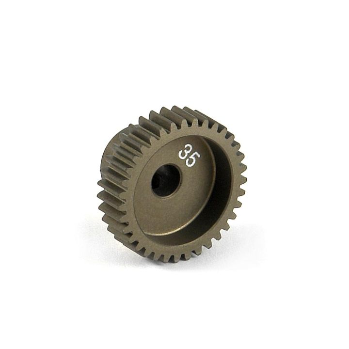 305985 Xray Narrow Alu Pinion Gear - Hard Coated 35T / 64 Xray - 1