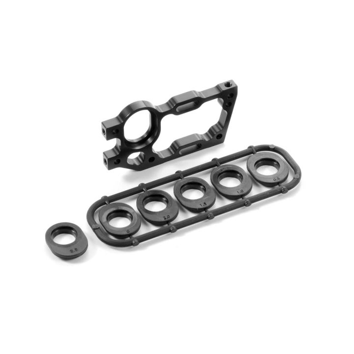 373012 Xray X1 Alu Rear Bulkhead - Motor (Right) + Ride Height Adjusters