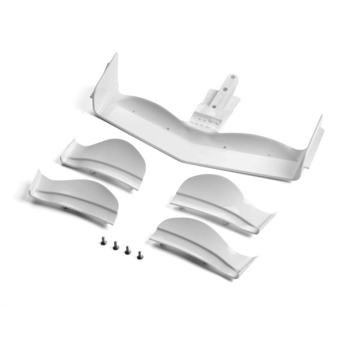 371204 Xray X1 Composite Adjustable Front Wing - White - Flat Design