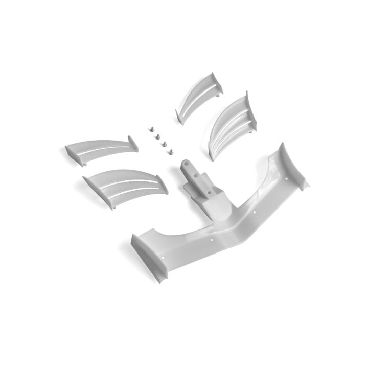 371203 Xray X1 Composite Adjustable Front Wing - White - Ets Approved