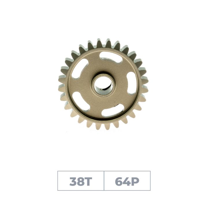 Hiro Seiko DP64-38T Hard Coated Alum. Pinion Gear (MoS2)