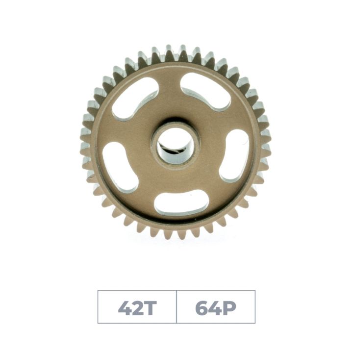 Hiro Seiko DP64-42T Hard Coated Alum. Pinion Gear (MoS2)