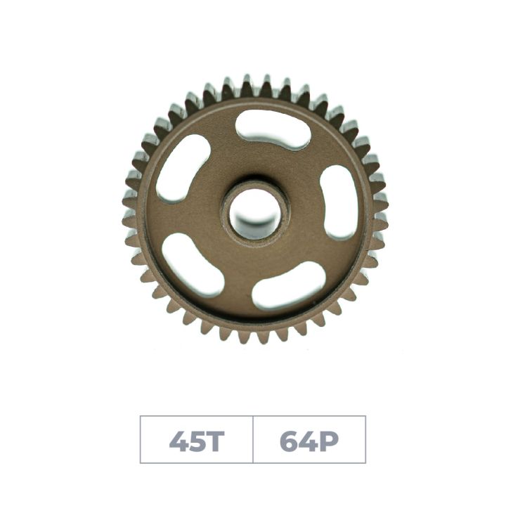 Hiro Seiko DP64-45T Hard Coated Alum. Pinion Gear (MoS2)