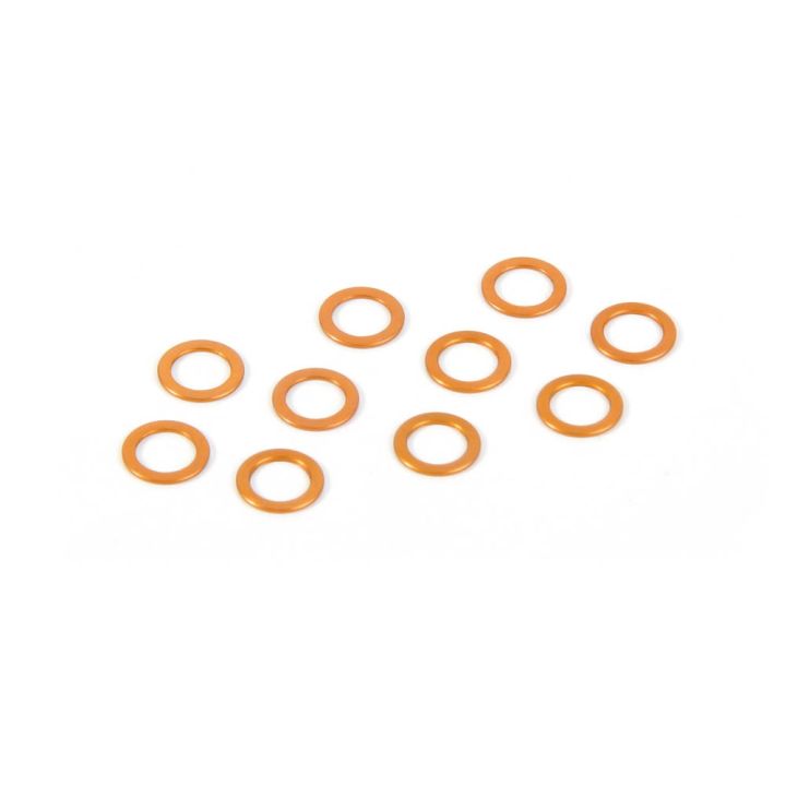 373120-O Xray Alu Shim 5.3x7.8x0.5mm - Orange (10)