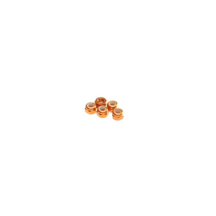 69558 Hiro Seiko Orange 3mm Alloy Nylon Nut