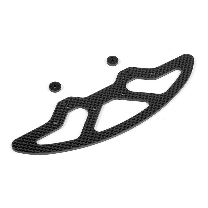 371040 Xray X10 Graphite Front Bumper & Shims 2.5mm - V2