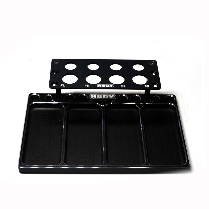 109800 HUDY ALU TRAY FOR ON-ROAD DIFF & SHOCKS