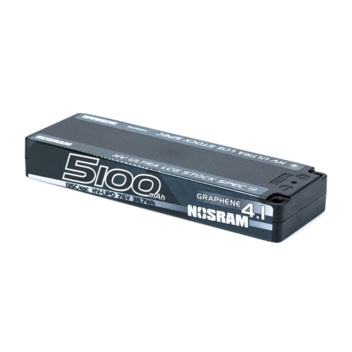 Nosram HV Ultra LCG Stock Spec Graphene-4.1 5100Mah Hardcase Battery - 7.6V Lipo - 135C/65C