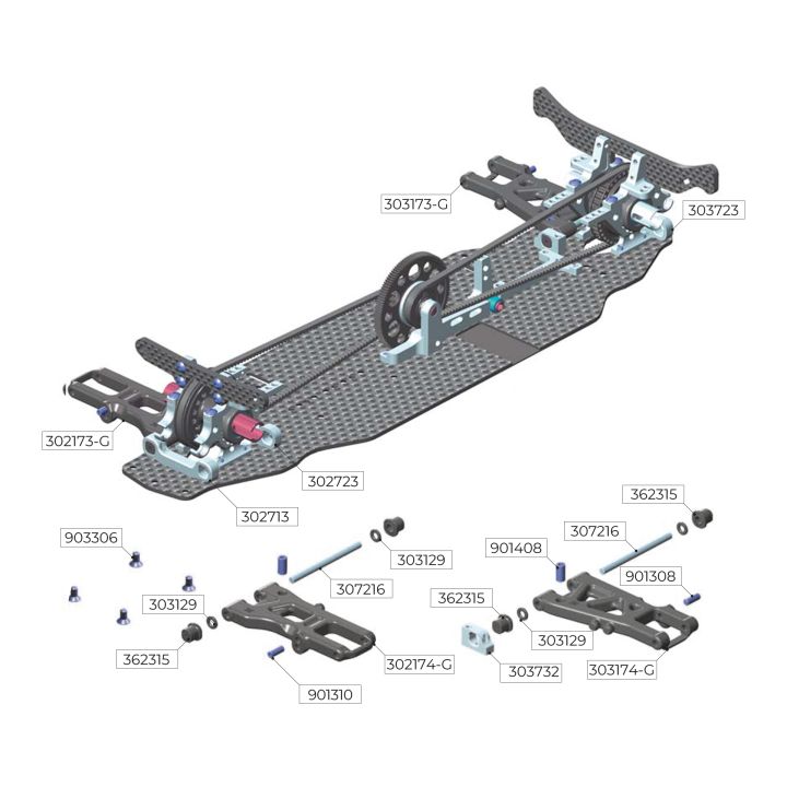 Xray T4 2021 Front & Rear Suspension Arm