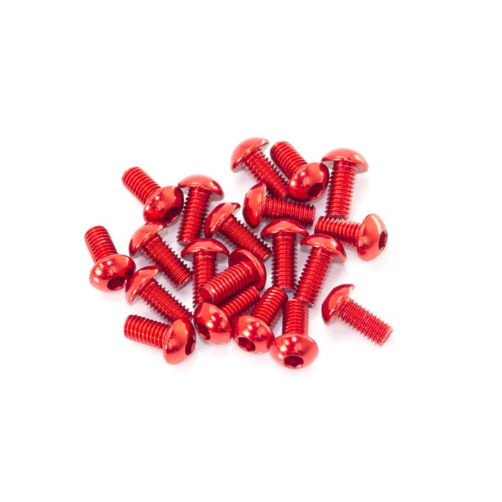 B01306-AR InfinityRC M3X6mm Alu Button Head Screw (Red/20Pcs)