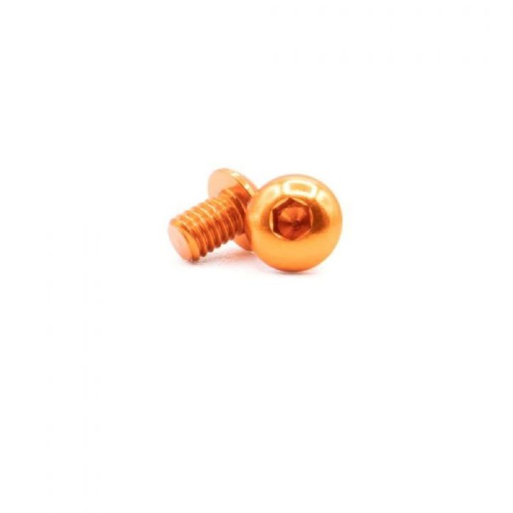MonacoRC M3x5 Orange Alloy Hex Socket Button Head Screw (10)