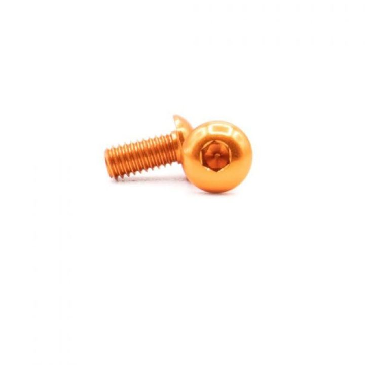 MonacoRC M3x8 Orange Alloy Hex Socket Button Head Screw (10)