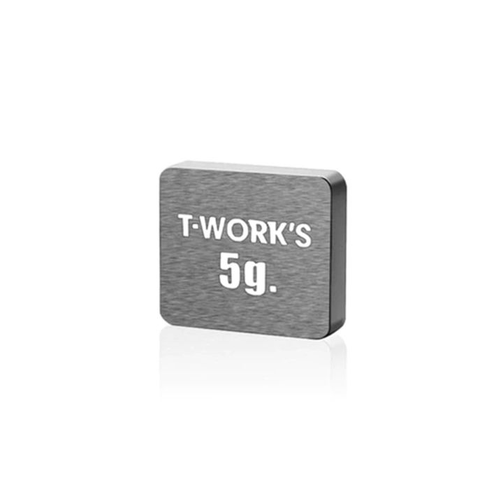 T-Works Adhesive Type 5G Tungsten Balance Weight 11x9.9x2.5mm