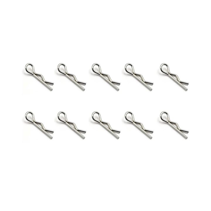 T-Works Bent Body Clips S (Silver) 10pcs