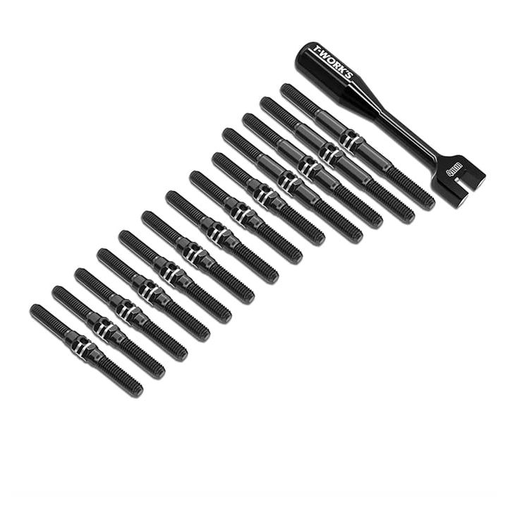 T-Works 64 Titanium Black Coating Turnbuckle Set ( For Awesomatix A800R )