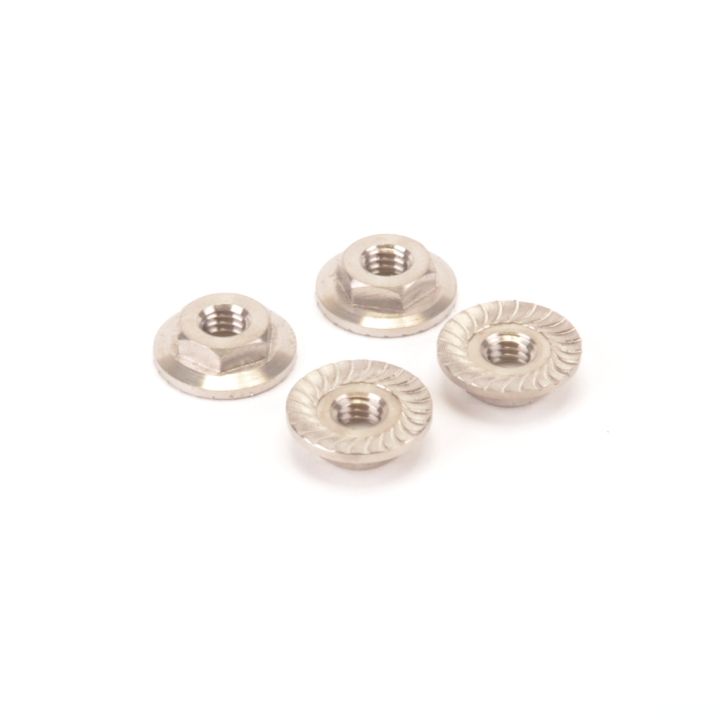 U7400 Schumacher Titanium Low Profile M4 Serrated Nut (pk4)
