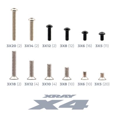 MonacoRC X4 Titan/Alloy Hex Socket Screw Set (95)