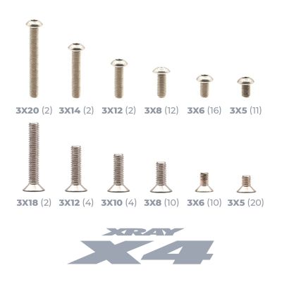 MonacoRC X4 Titanium Hex Socket Screw Set  (95)