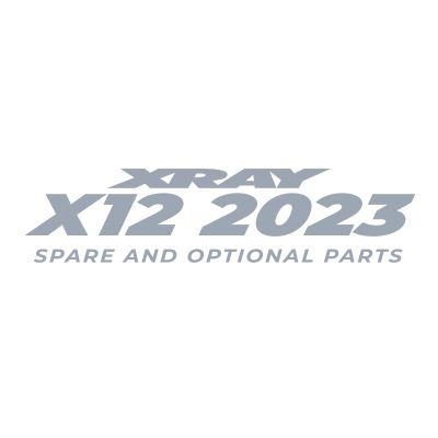 373077 Xray Alu Rear Brace Mount 12mm - Black (2)